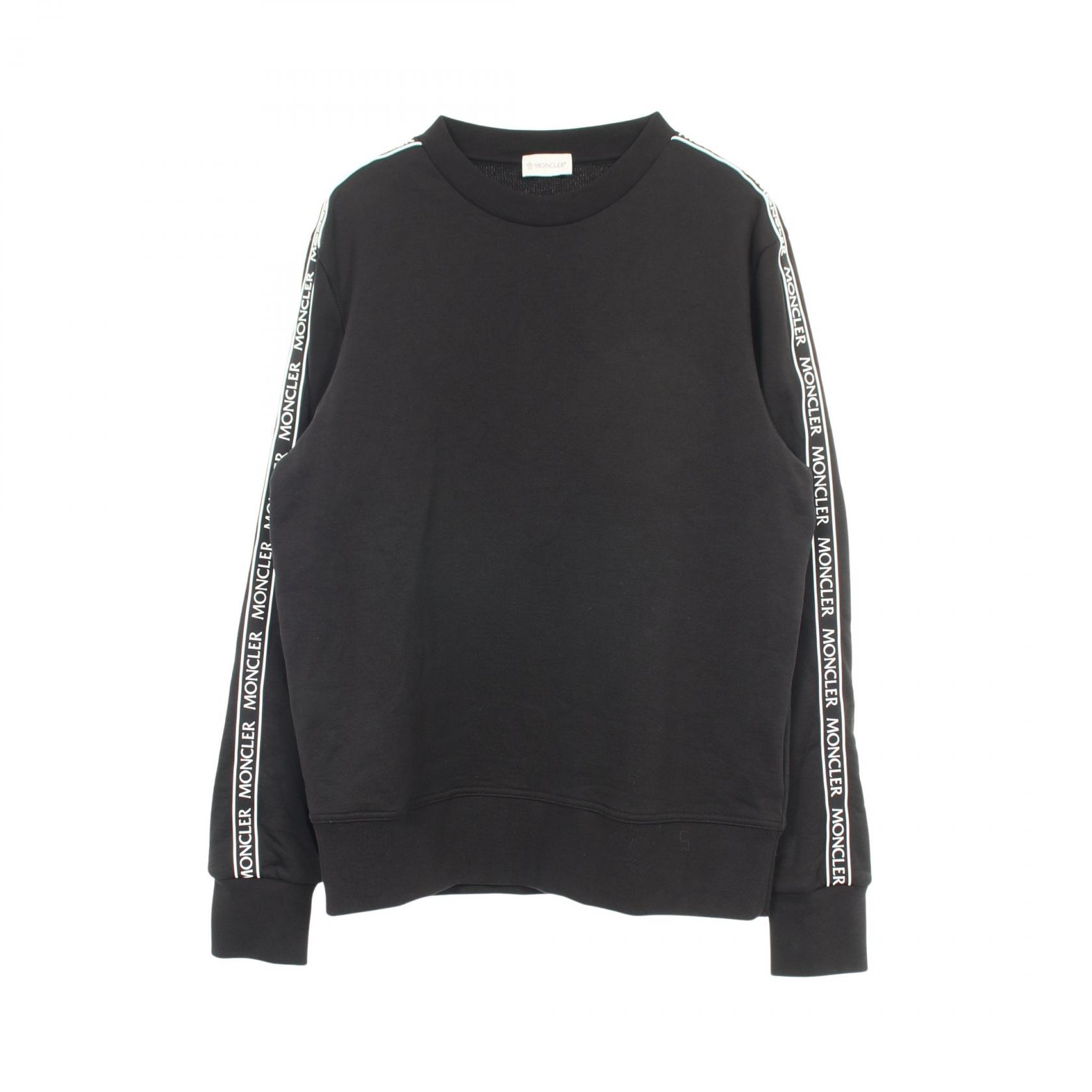 モンクレール MONCLER アームロゴ スウェット 衣料品 トップス コットン メンズ ブラック系 8G00026 【中古】
