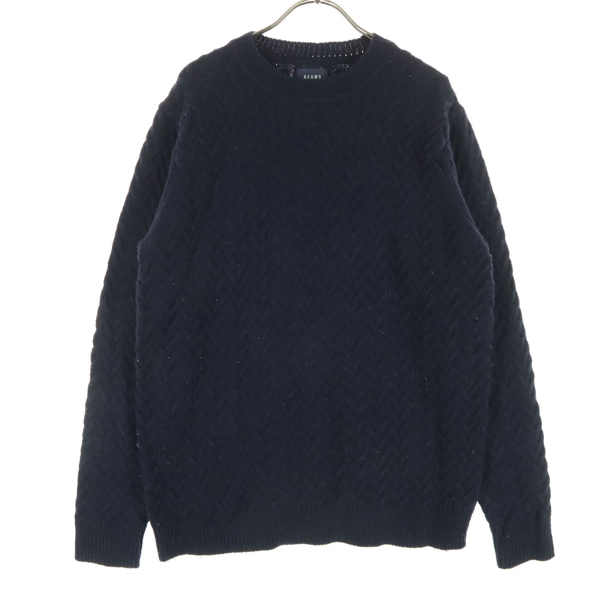 BEAMS ビームス 長袖 ニット L ネイビー
