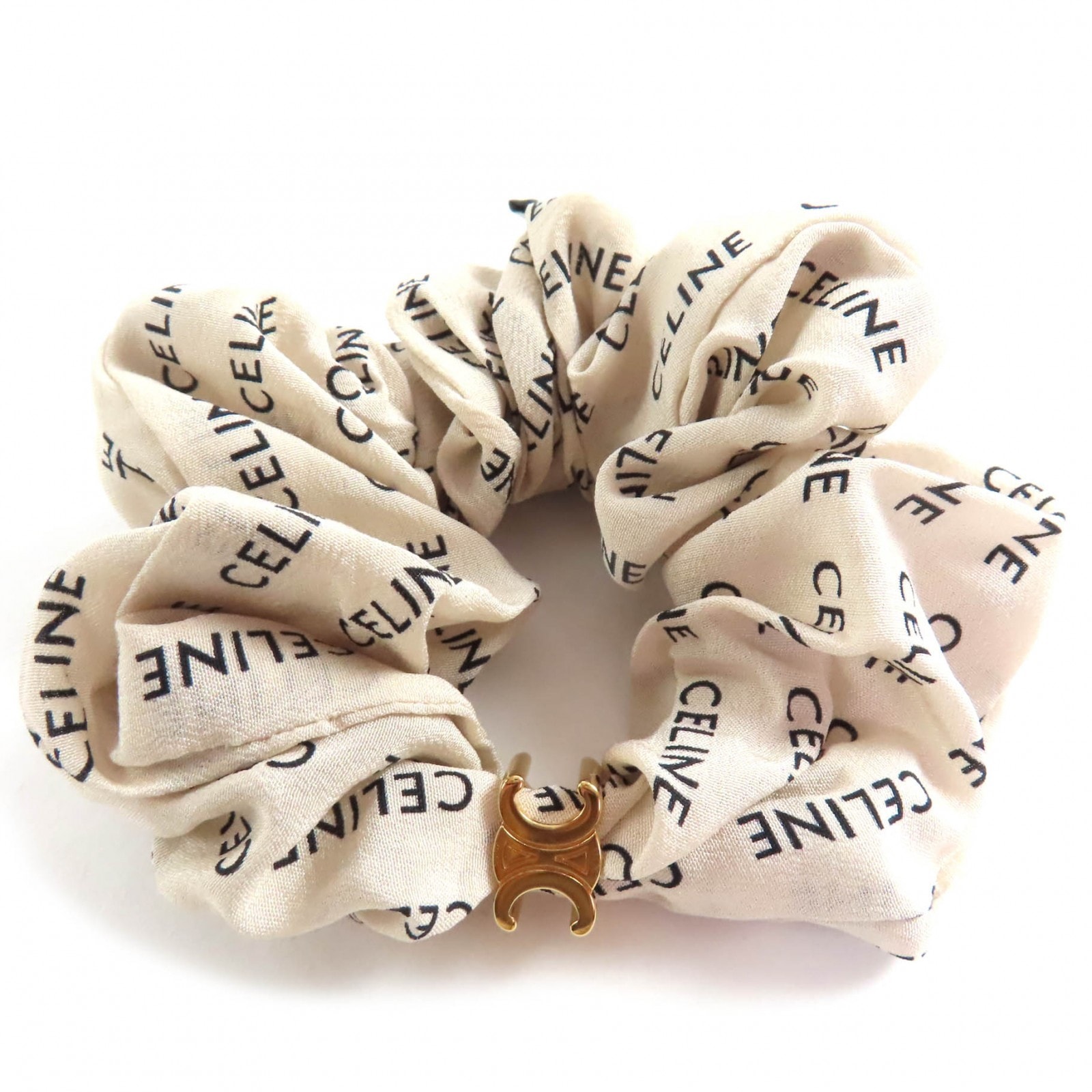 極美品 セリーヌ ヘアアクセサリー ベージュ レディース