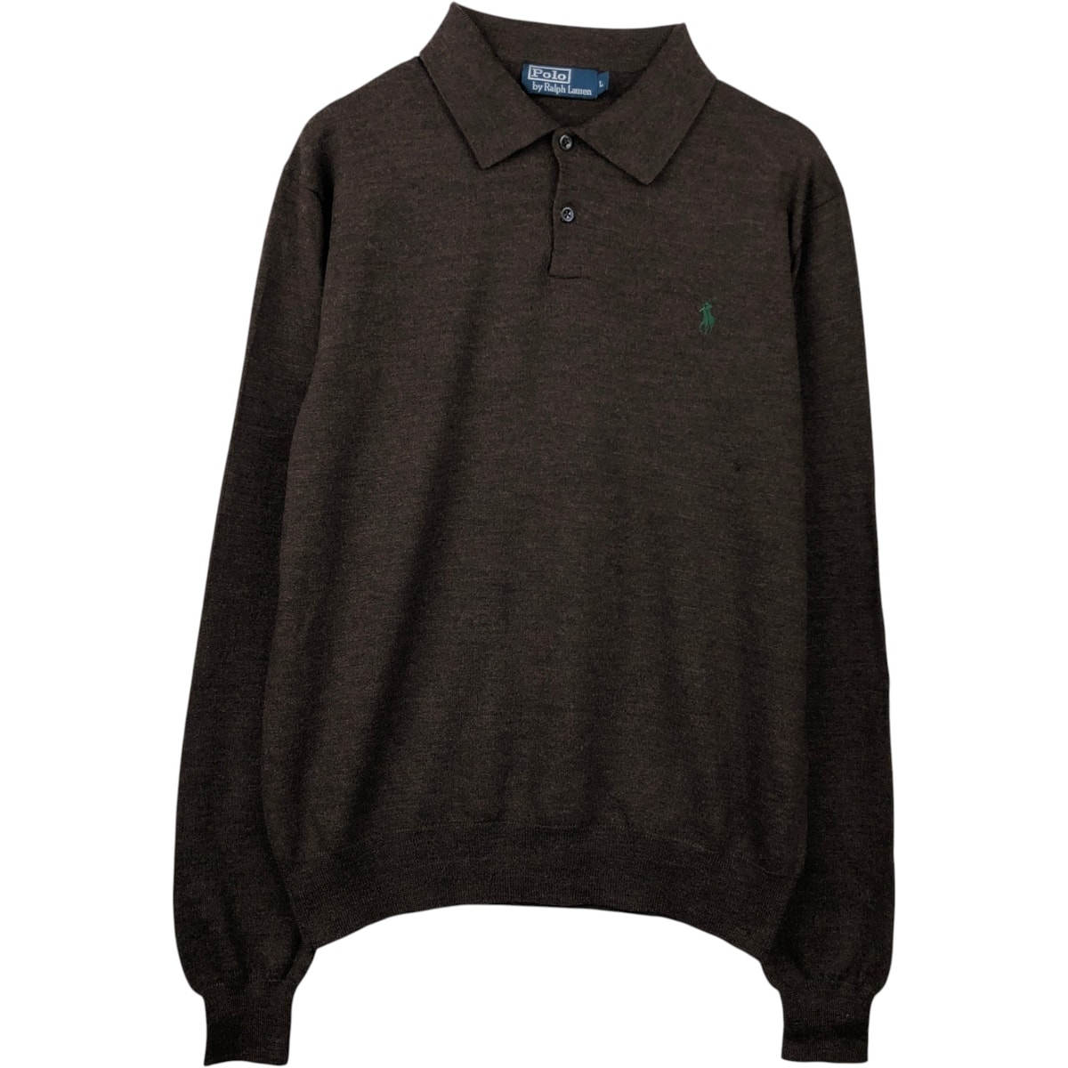 古着 ラルフローレン Ralph Lauren POLO by Ralph Lauren ウールニットハーフボタンセーター メンズL相当/eaa645944