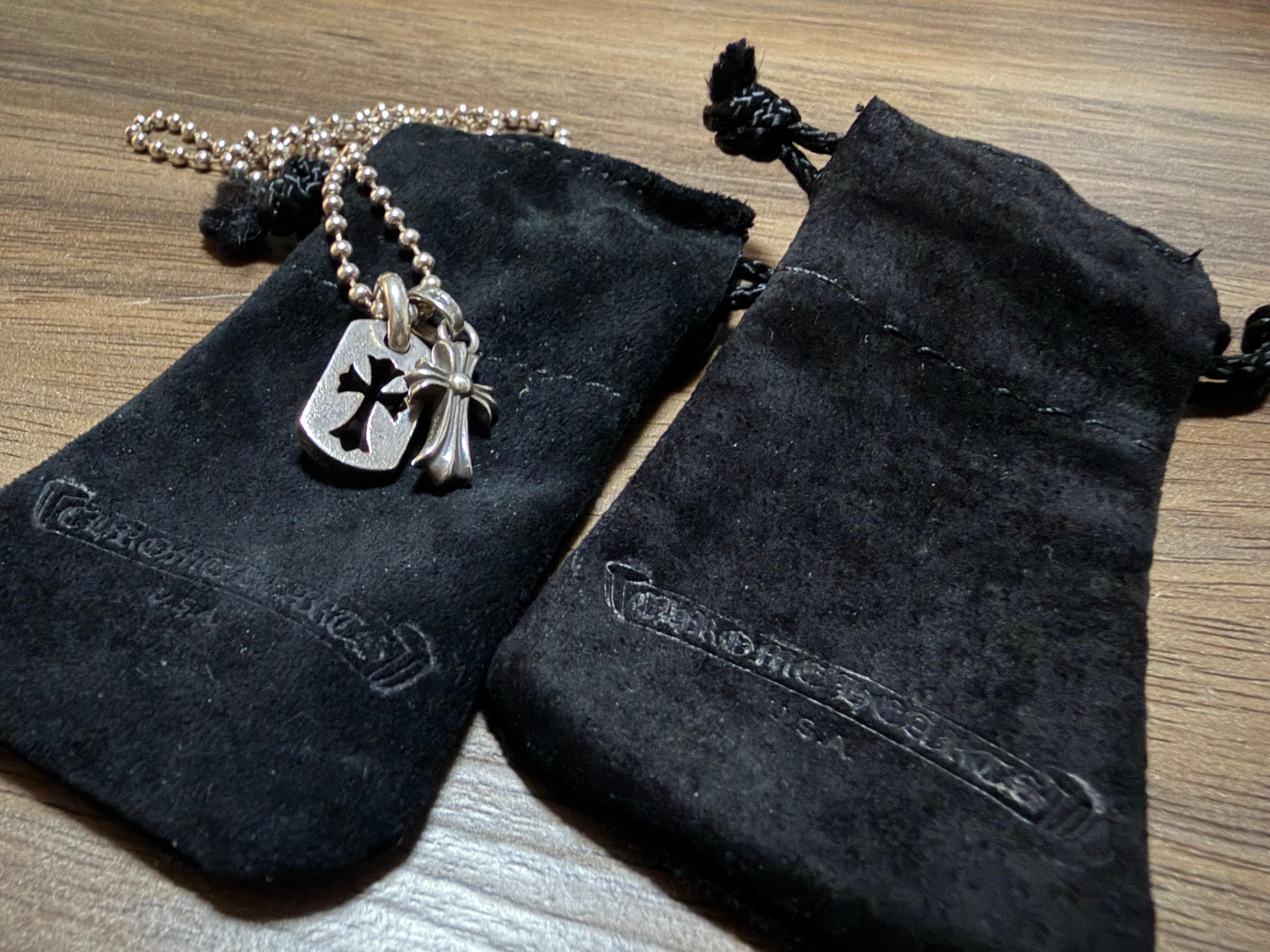 Chrome Hearts Dog Tag Tiny Cut Out Cross "Silver"