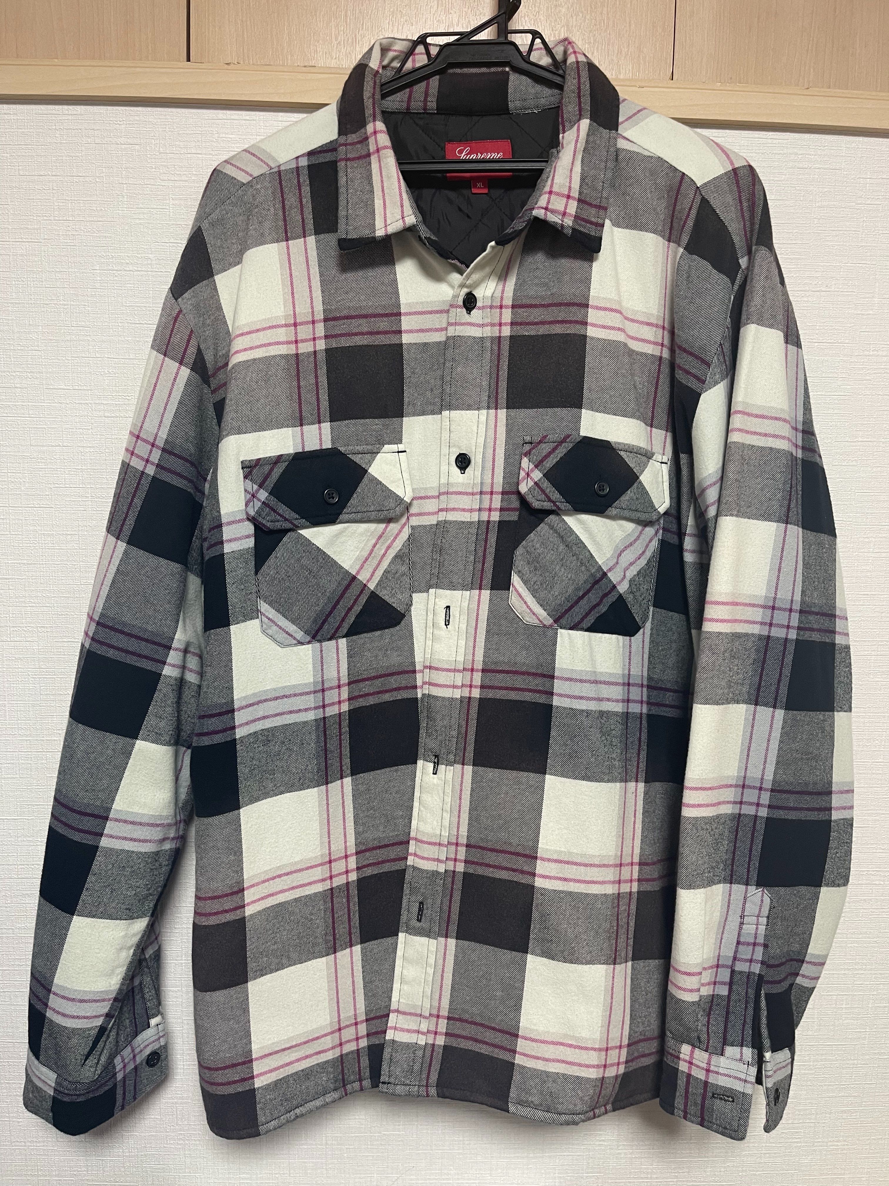 Supreme Quilted Flannel Shirt "White"