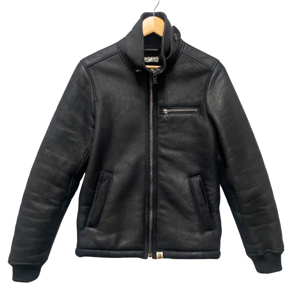 A BATHING APE アベイシングエイプ シープスキン ムートン ジャケット ブルゾン 52219