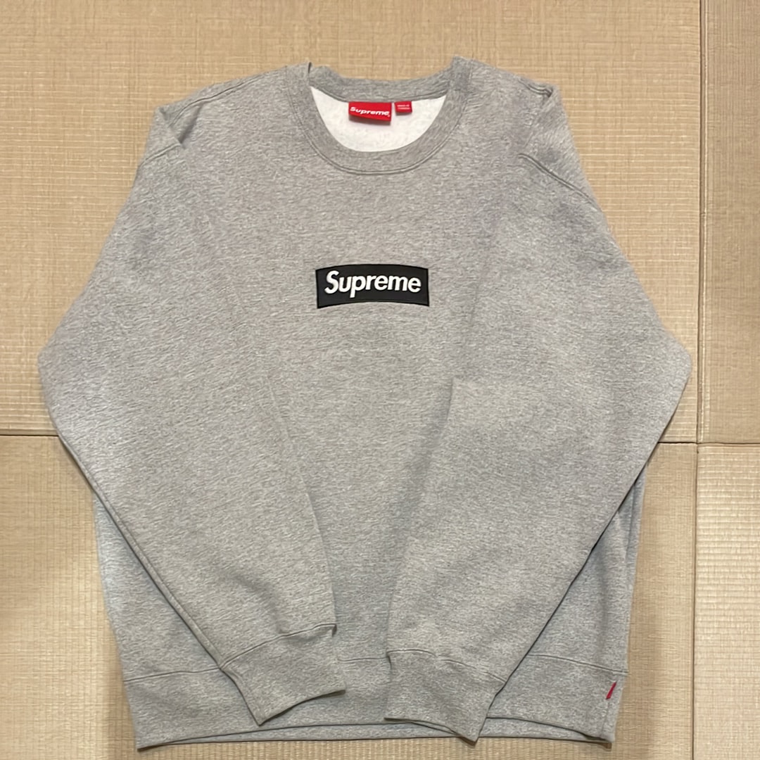 Supreme Box Logo Crewneck "Heather Grey" (22FW)