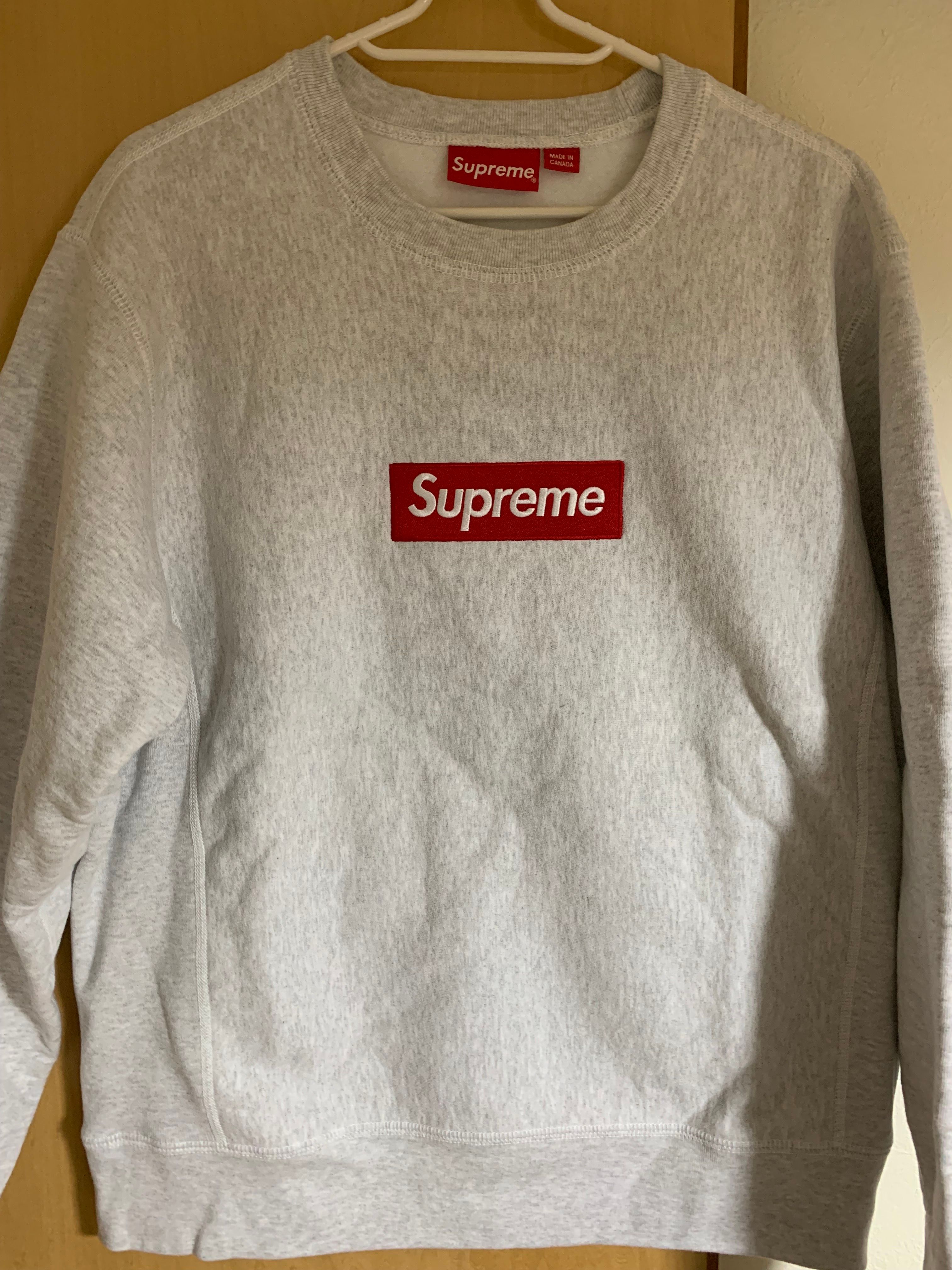 Supreme Box Logo Crewneck Sweatshirt "Ash Grey" (18FW)
