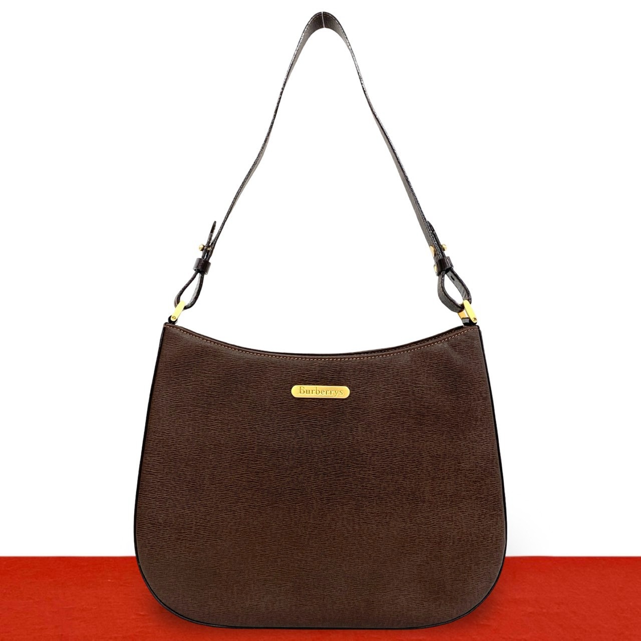 BURBERRY バーバリー ロゴ 金具 ノバチェック シャドーホース レザー ショルダーバッグ ブラウン
30103