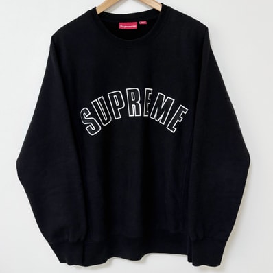 Supreme Arc Logo Crewneck "Black"