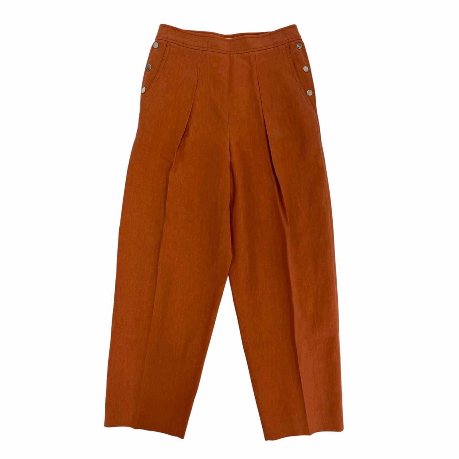 極美品 エルメス パンツ オレンジ系 レディース 36
