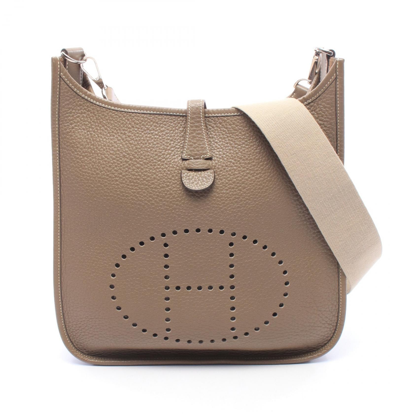 エルメス HERMES エヴリン 1 アン PM ショルダーバッグ バッグ レザー トリヨンクレマンス トリヨンクレマンス エトゥープ □L刻印(2008年製造) レディース グレー系 038084CK 【中古】