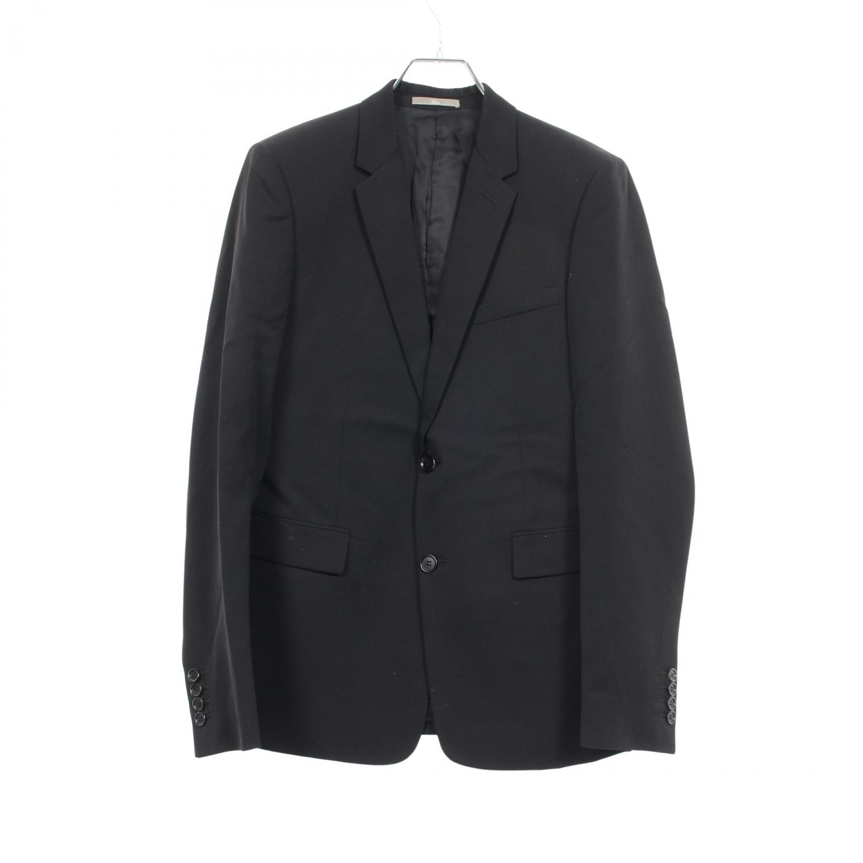 ディオール Dior ヴァニタススカルフラワー テーラードジャケット 衣料品 アウター ウール メンズ ブラック系 【中古】