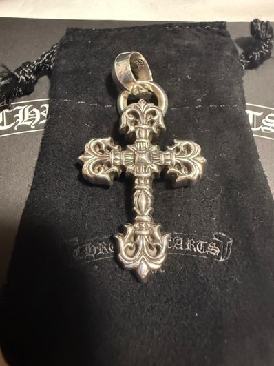 Chrome Hearts Philigree Cross Pendant XS with / Plain Bail "Silver"