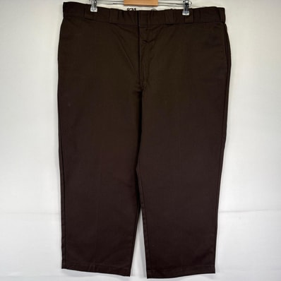 古着 ディッキーズ Dickies パンツ 874 ワーク チノパン ワンポイントロゴ 大きいサイズ W46×L30 ブラウン系 メンズ