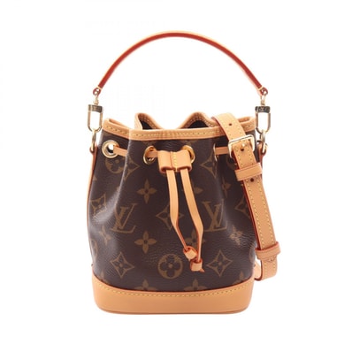 ルイ・ヴィトン LOUIS VUITTON ナノ ノエ モノグラム 2WAY ハンドバッグ バッグ PVCコーティングキャンバス レザー レディース ブラウン系 M81266 【中古】