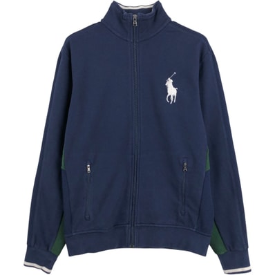 古着 ラルフローレン Ralph Lauren POLO RALPH LAUREN The Championships Wimbledon ビッグポニー フルジップスウェットシャツ トレーナー メンズS相当/eaa681671