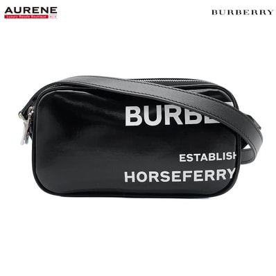 BURBERRY バーバリー ホースフェリー カメラ ショルダーバッグ
8022339 コーティングキャンバス ブラック ユニセックス
【中古】