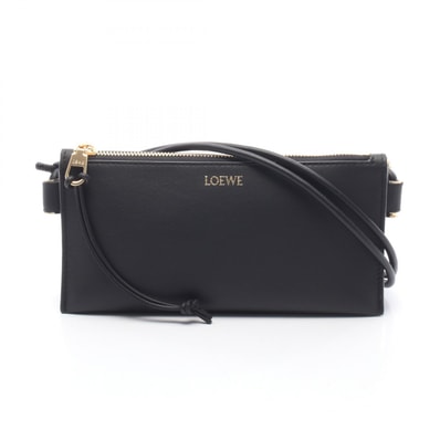 ロエベ LOEWE ホヤ ポーチ ショルダーバッグ バッグ レザー レディース ブラック系 C630R10X031100 【新品】