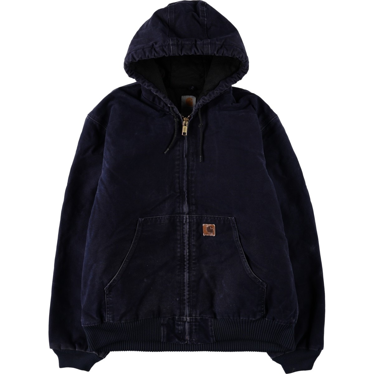 古着 カーハート Carhartt アクティブジャケット 中綿入り ダックフルジップパーカー メンズL相当/eaa675579