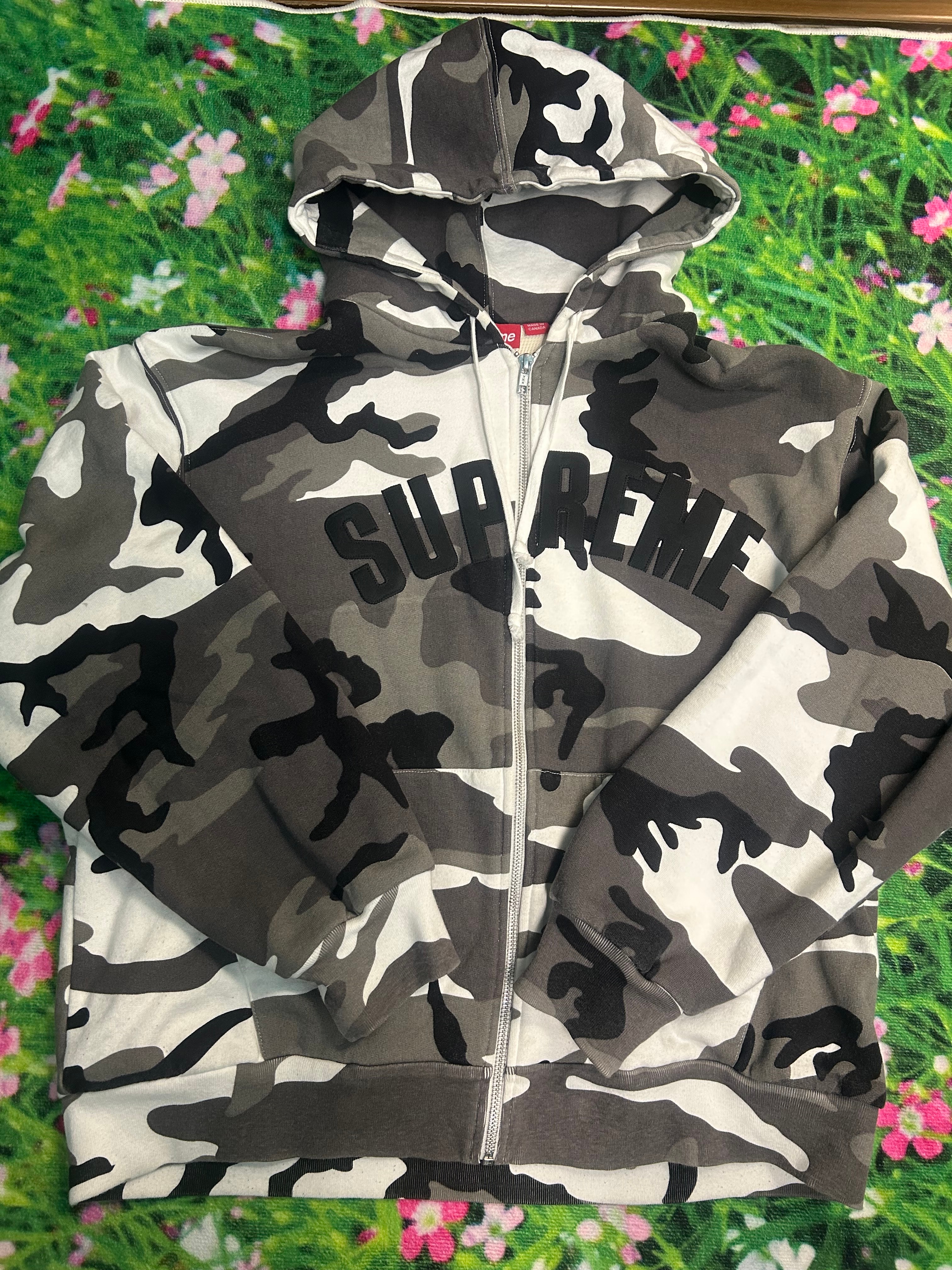 Supreme Arc Thermal Lined Zip Up Hooded Sweatshirt (25AW) "Snow Camo"