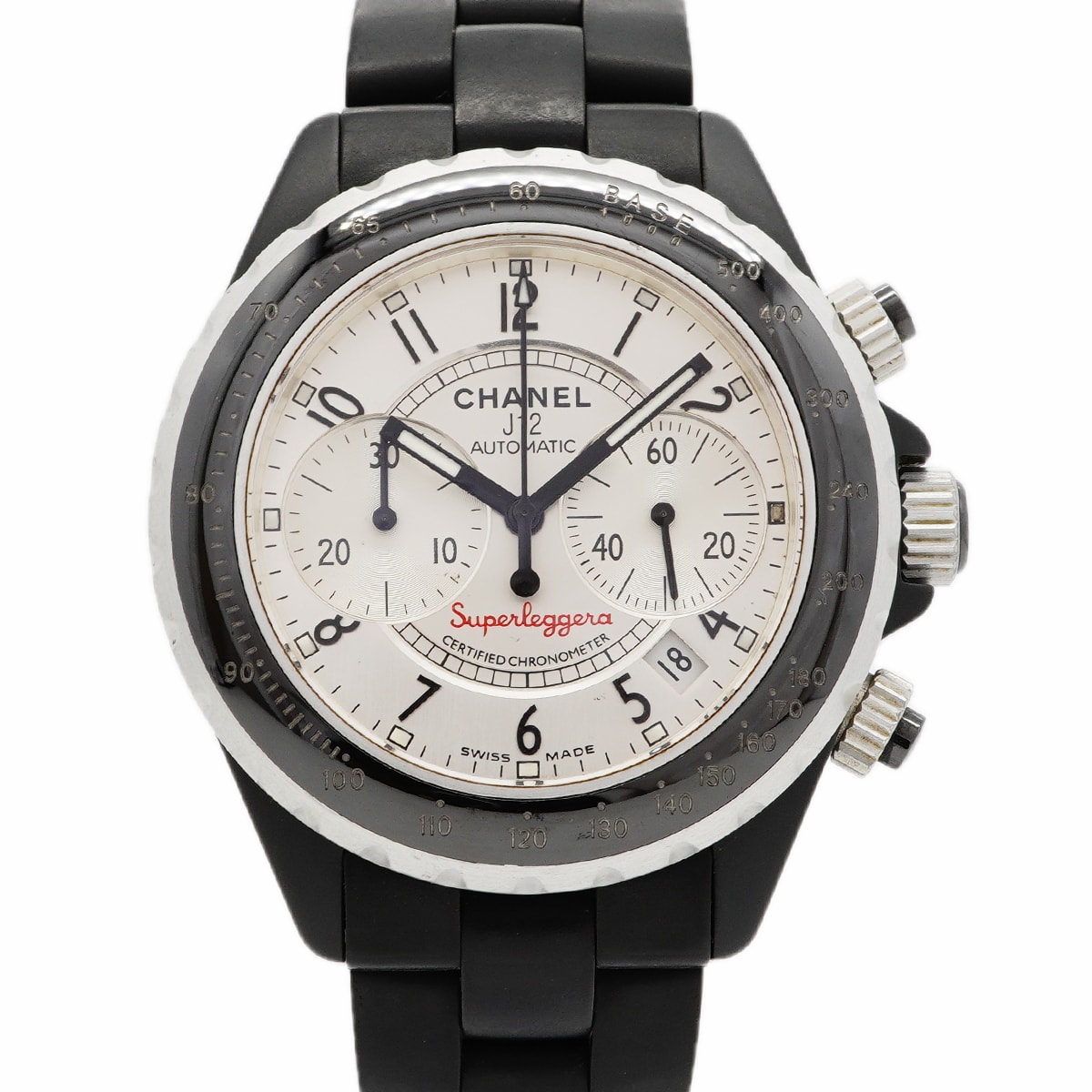★SALE【6wgd0278】シャネル J12 スーパーレッジェーラ アニバーサリー H2681 シルバー文字盤【中古】腕時計 メンズ