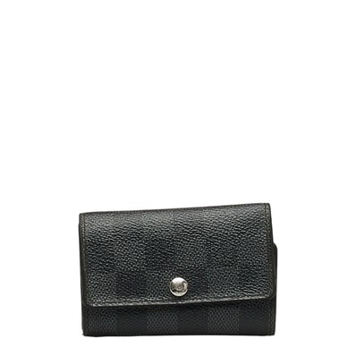 ルイ ヴィトン ダミエ グラフィット ミュルティクレ6 キーケース N62662 ブラック PVC レザー メンズ LOUIS VUITTON 【中古】