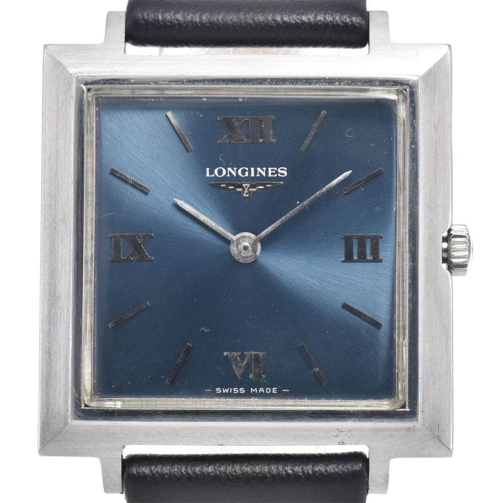ロンジン LONGINES ヴィンテージ デイト Cal.L347.3 ブルー 手巻き メンズ 腕時計 D#146436