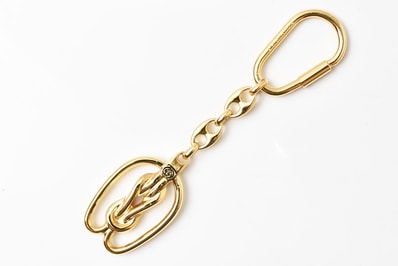 グッチ キーリング/キーホルダー GUCCI ヴィンテージ オールドグッチ ゴールド【中古】