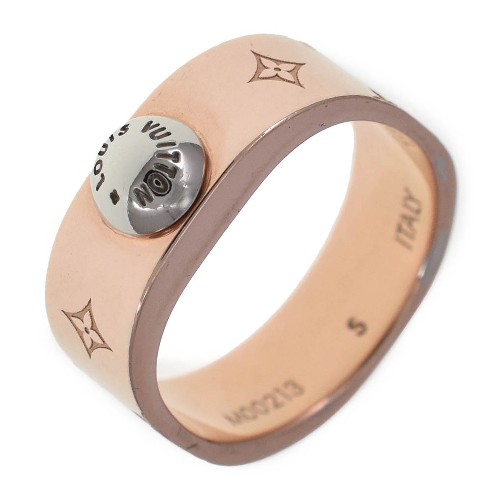 ルイ・ヴィトン LOUIS VUITTON M00213 ナノグラム リング サイズ50/JP10 メタル レディース S#133654