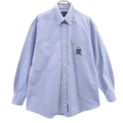 RALPH LAUREN ラルフローレン 長袖 ボタンダウンシャツ ネイビー系