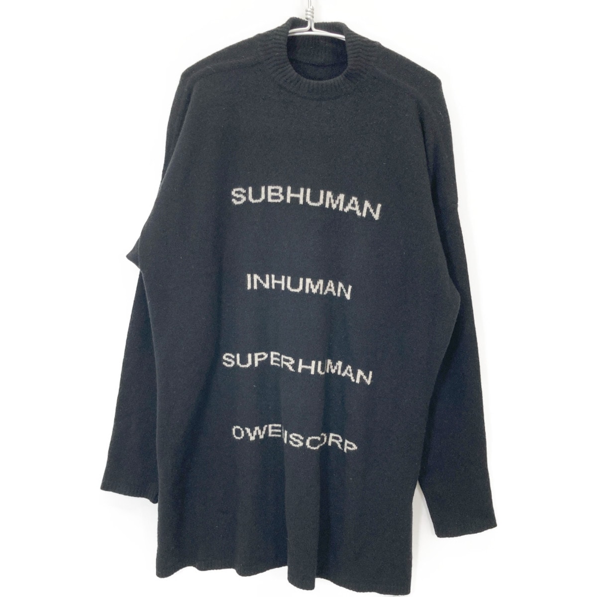 リックオウエンス RR02B2671-WSBRS ﾌﾞﾗｯｸ TOMMY LUPETTO　ｶｼﾐﾔ　ﾆｯﾄ　22AW S