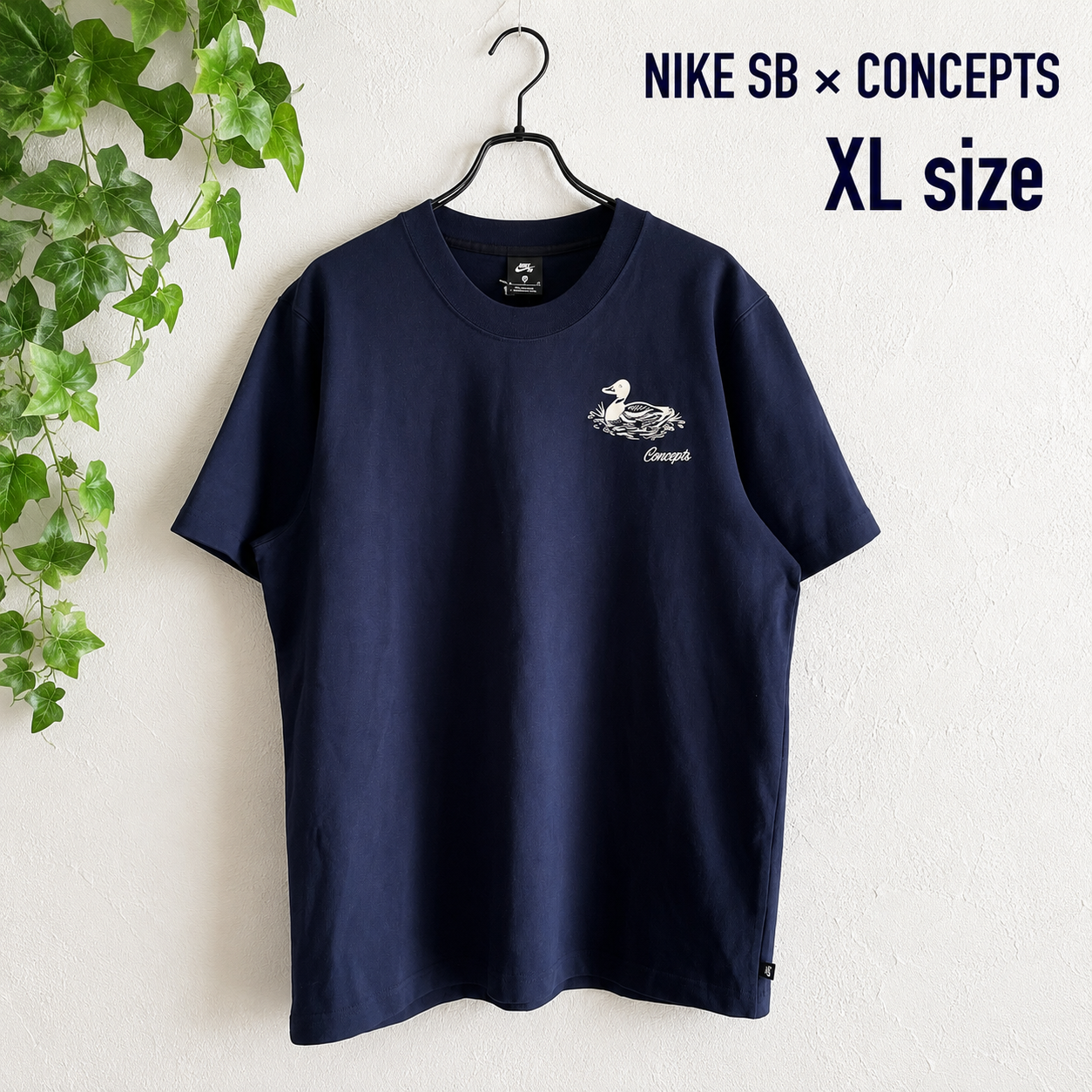 NIKE SB × CONCEPTS ダックプリント Tシャツ XL ネイビー 新品