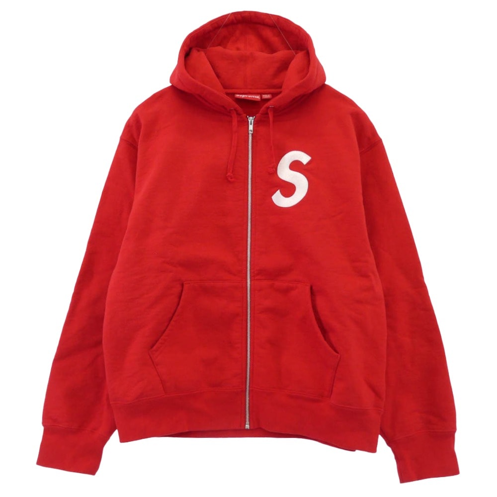 Supreme シュプリーム パーカー 23AW S Logo Zip Up Hooded Sweatshirt エス ロゴ ジップ アップ フーディー スウェットシャツ パーカー レッド系 M【中古】