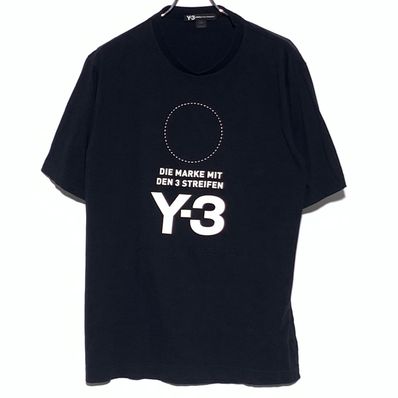 Y-3 Stacked Logo Tee Black