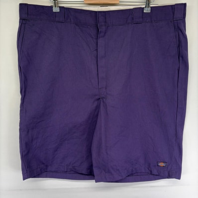 古着 ディッキーズ Dickies パンツ ワーク ハーフ ショーツ 大きいサイズ ワンポイントロゴ ジッパーフライ w46 パープル系 メンズ
