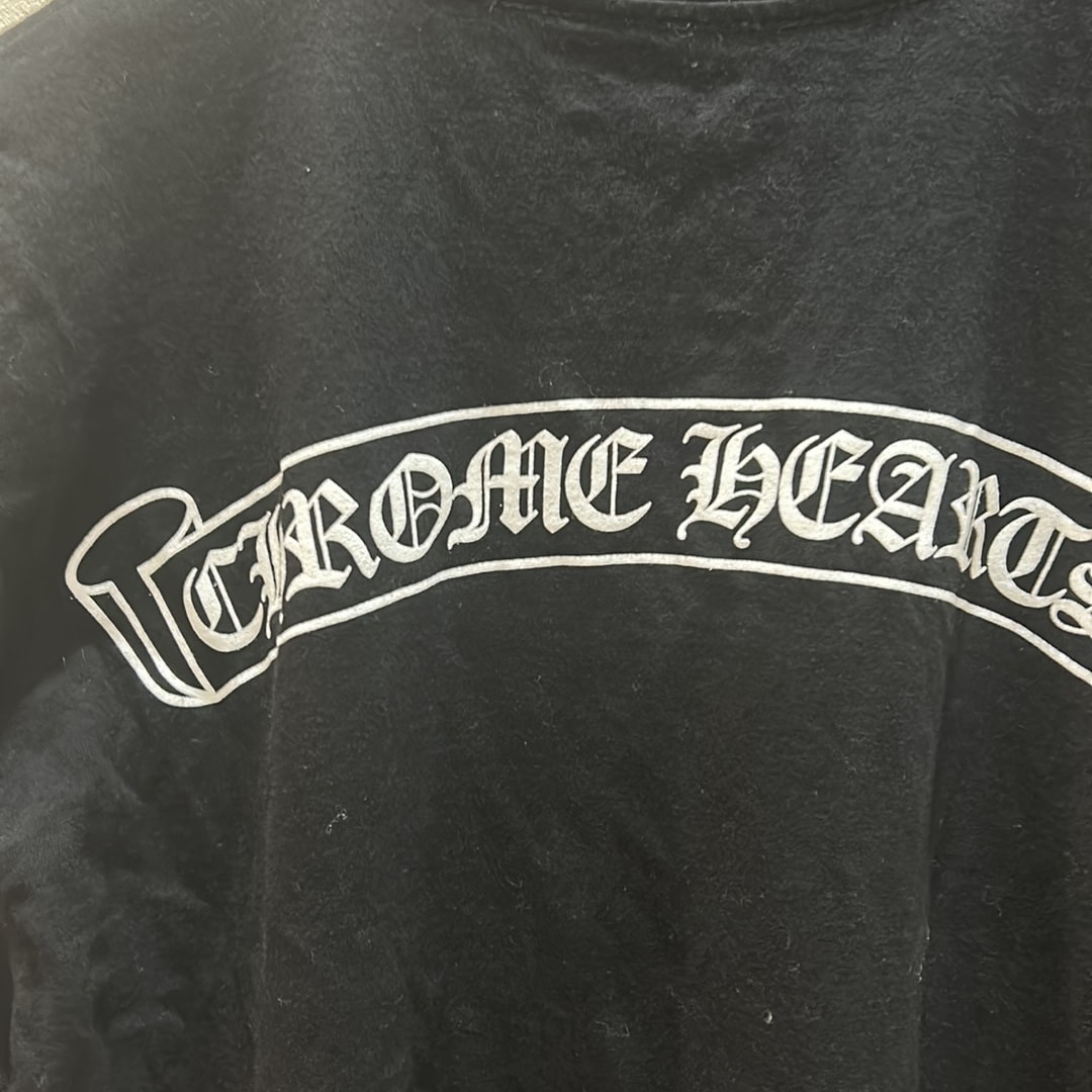 Chrome Hearts Scroll Logo L/S T-Shirt "Black"