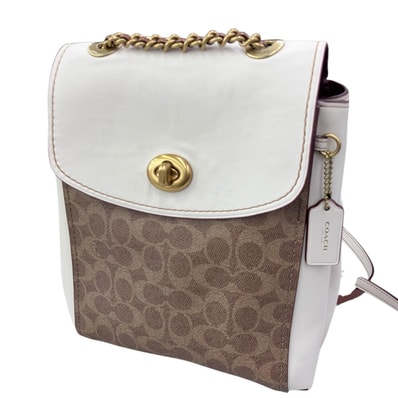 186005 現状品 COACH コーチ バックパック シグネチャー リュック 38585