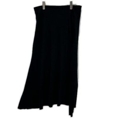 ヨウジヤマモトプリュスノアール NR-S03-109 ブラック アシンメトリーデザイン サイドジップ ロングスカート 2