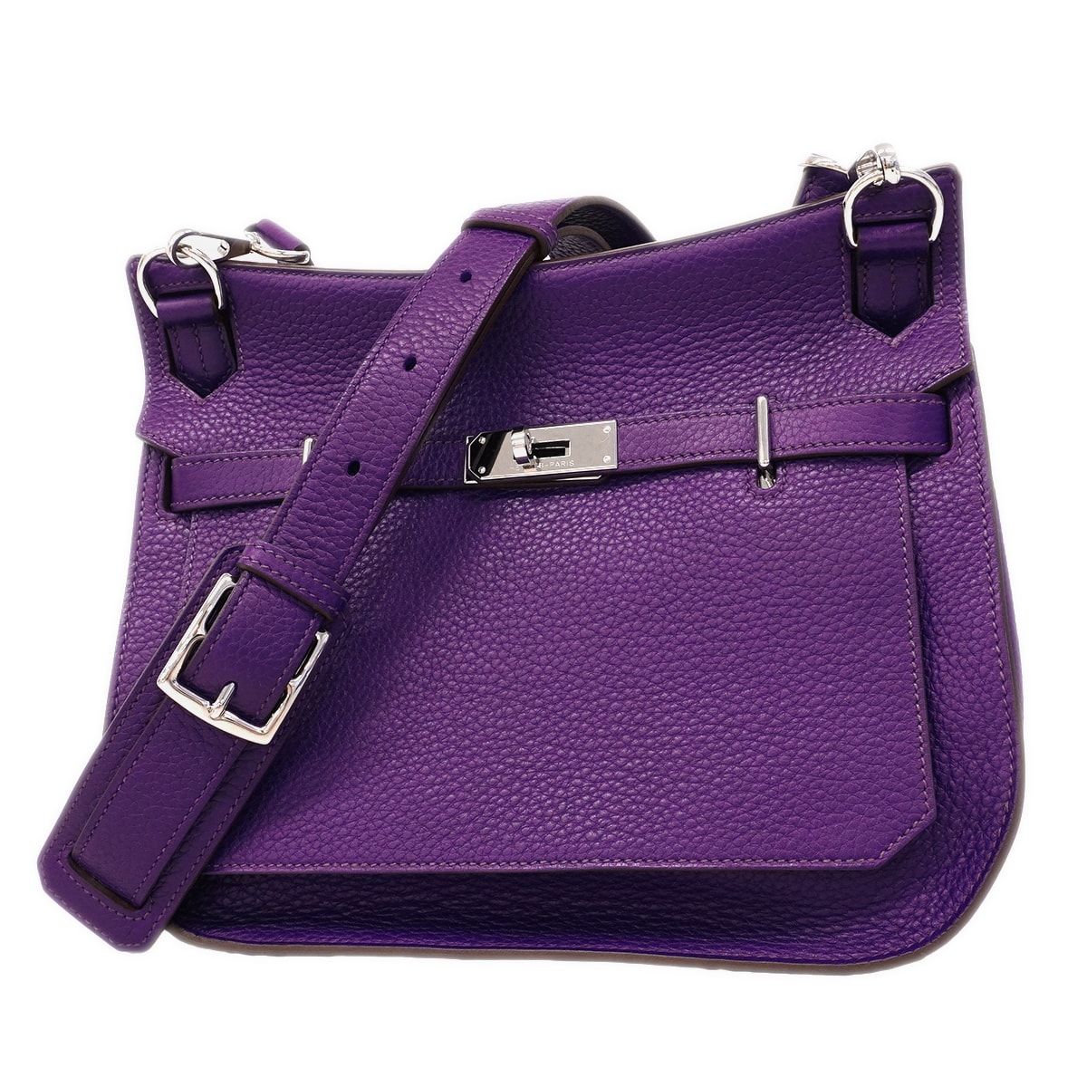 ★最終価格★SALE【6fa1538】エルメス ショルダーバッグ ジプシエール28 トリヨンクレマンス ウルトラバイオレット シルバー金具 □N刻印【中古】レディース