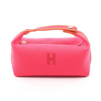 エルメス HERMES ブリッドアブラックPM ハンドバッグ バッグ キャンバス ハイビスカス レディース ピンク系 / ボルドー系 / オレンジ系 【中古】