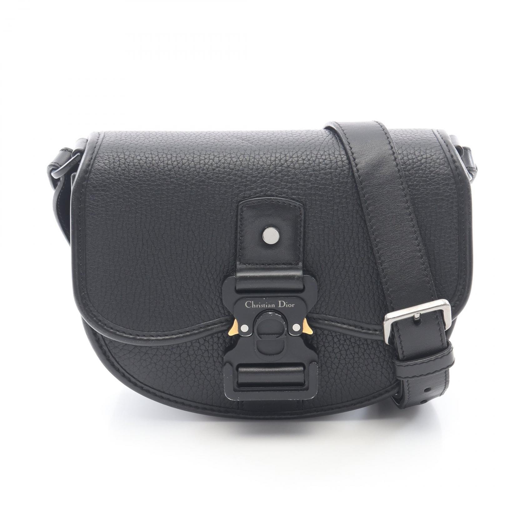 ディオール Dior GALLOP ギャロップ ショルダーバッグ バッグ レザー メンズ ブラック系 【中古】