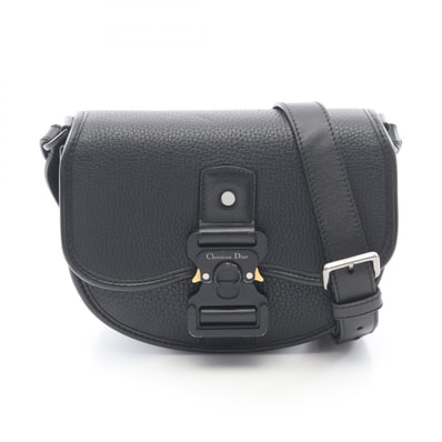 ディオール Dior GALLOP ギャロップ ショルダーバッグ バッグ レザー メンズ ブラック系 【中古】
