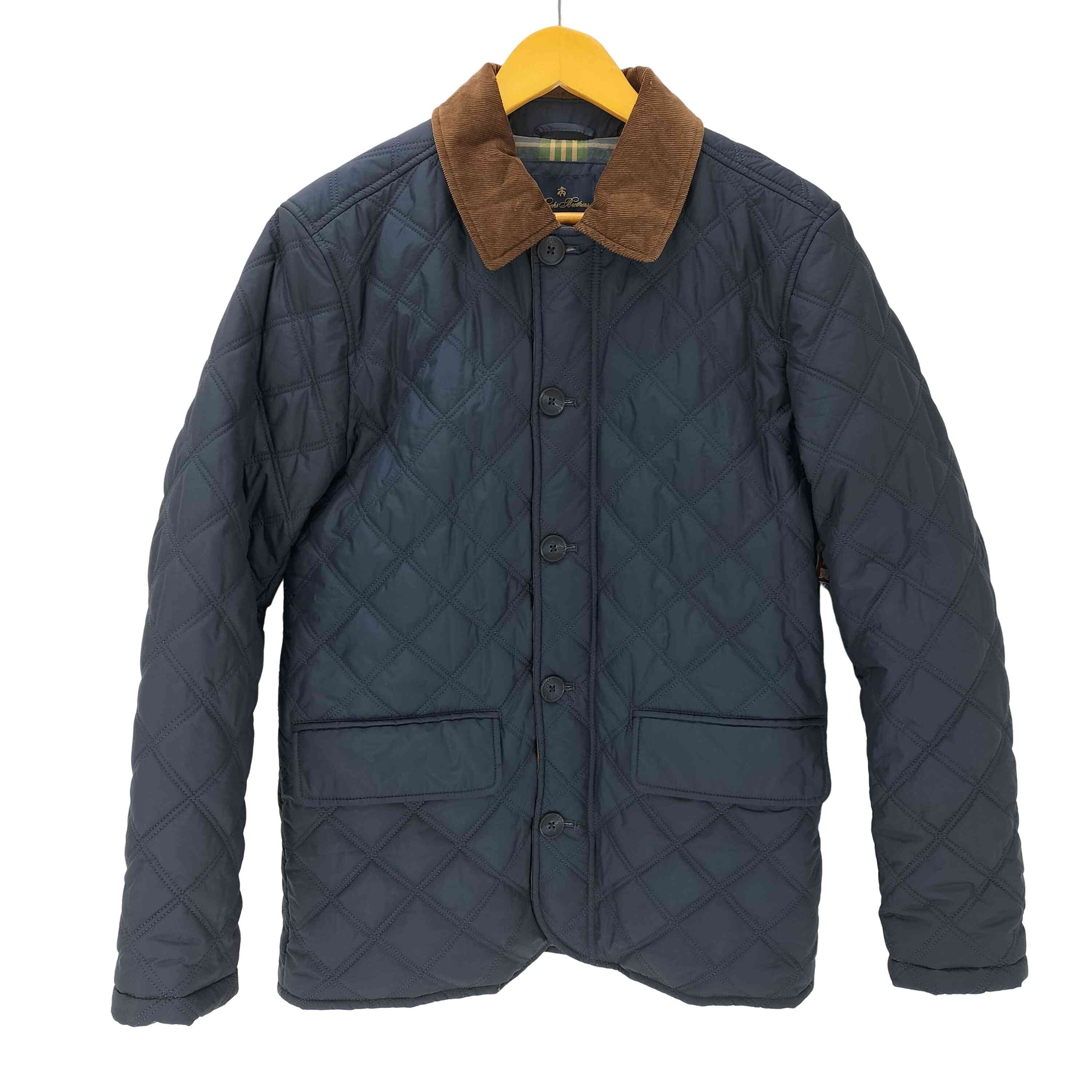 襟コーデュロイ 裏地チェック キルティング ジャケット【1140702982392】