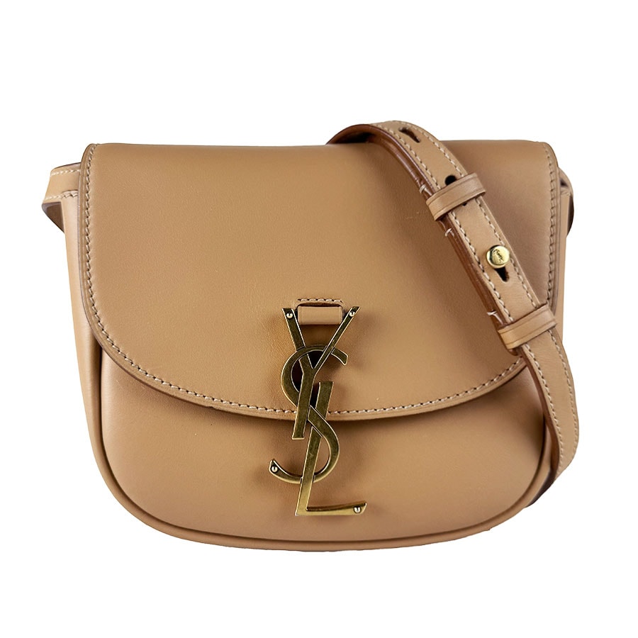 サンローラン SAINT LAURENT ショルダーバッグ カイア スモール レザー ベージュ レディース 619740【中古】 z10828