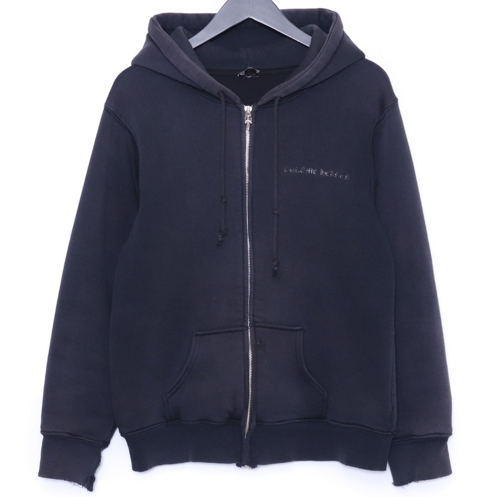 CHROME HEARTS オールド CHプラス プリント ジップアップパーカー 裏地サーマル