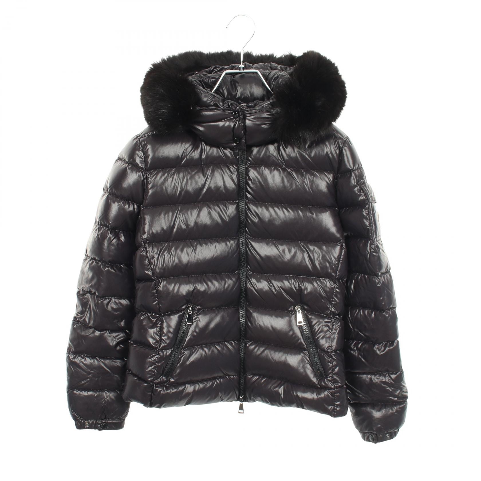 モンクレール MONCLER BADYFUR ダウンジャケット 衣料品 アウター ナイロン レディース ブラック系 1A54002 【中古】
