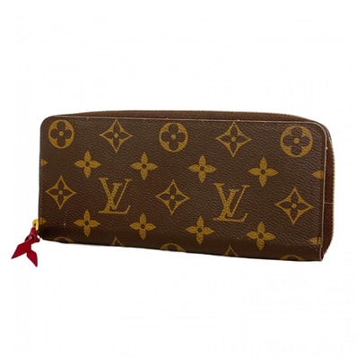 【6db2028】ルイヴィトン 長財布 モノグラム ポルトフォイユクレマンス M60742 フューシャ【中古】レディース