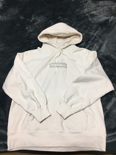 Supreme Cross Box Logo Hooded Sweatshirt "Natural"