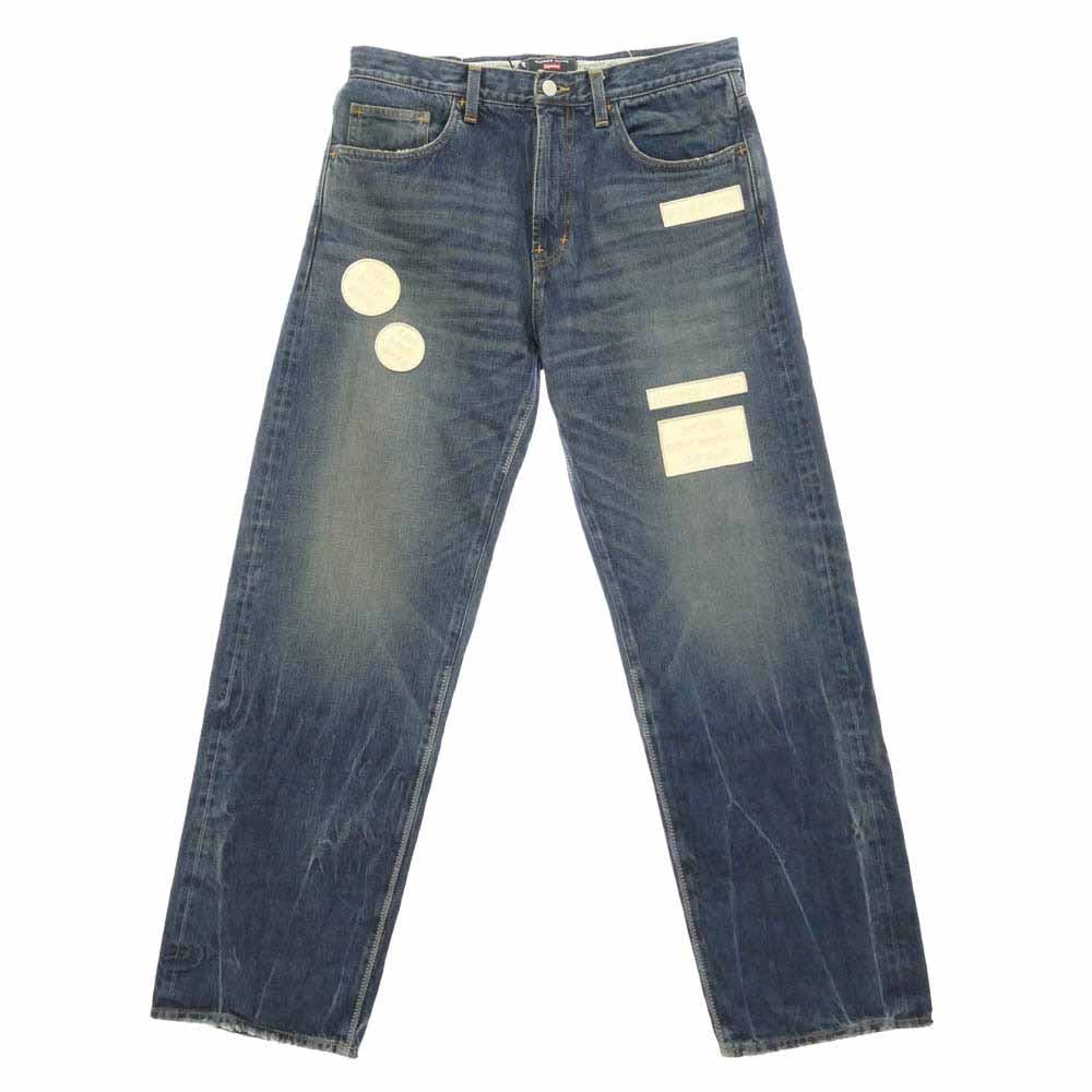 Supreme シュプリーム NUMBER(N)INE ナンバーナイン 25AW x Number (N)ine  Patches Loose Fit Jean ダメージウォッシュ加工 パッチ ルーズフィット ジーンズ デニムパンツ【極上美品】【中古】