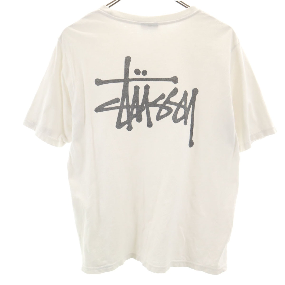 STUSSY ステューシー バックロゴ 半袖 Tシャツ M ホワイト