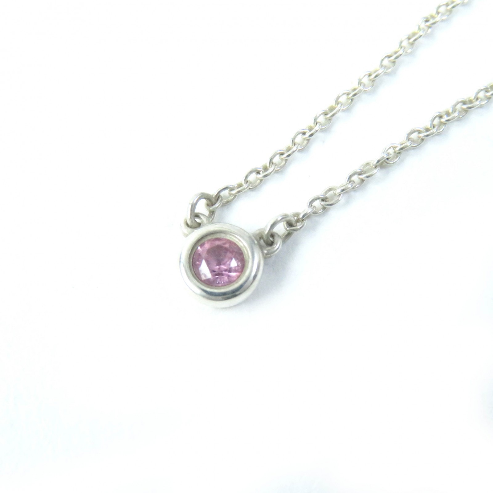 ティファニー
 ネックレス カラー バイザヤード シルバー ピンク レディース