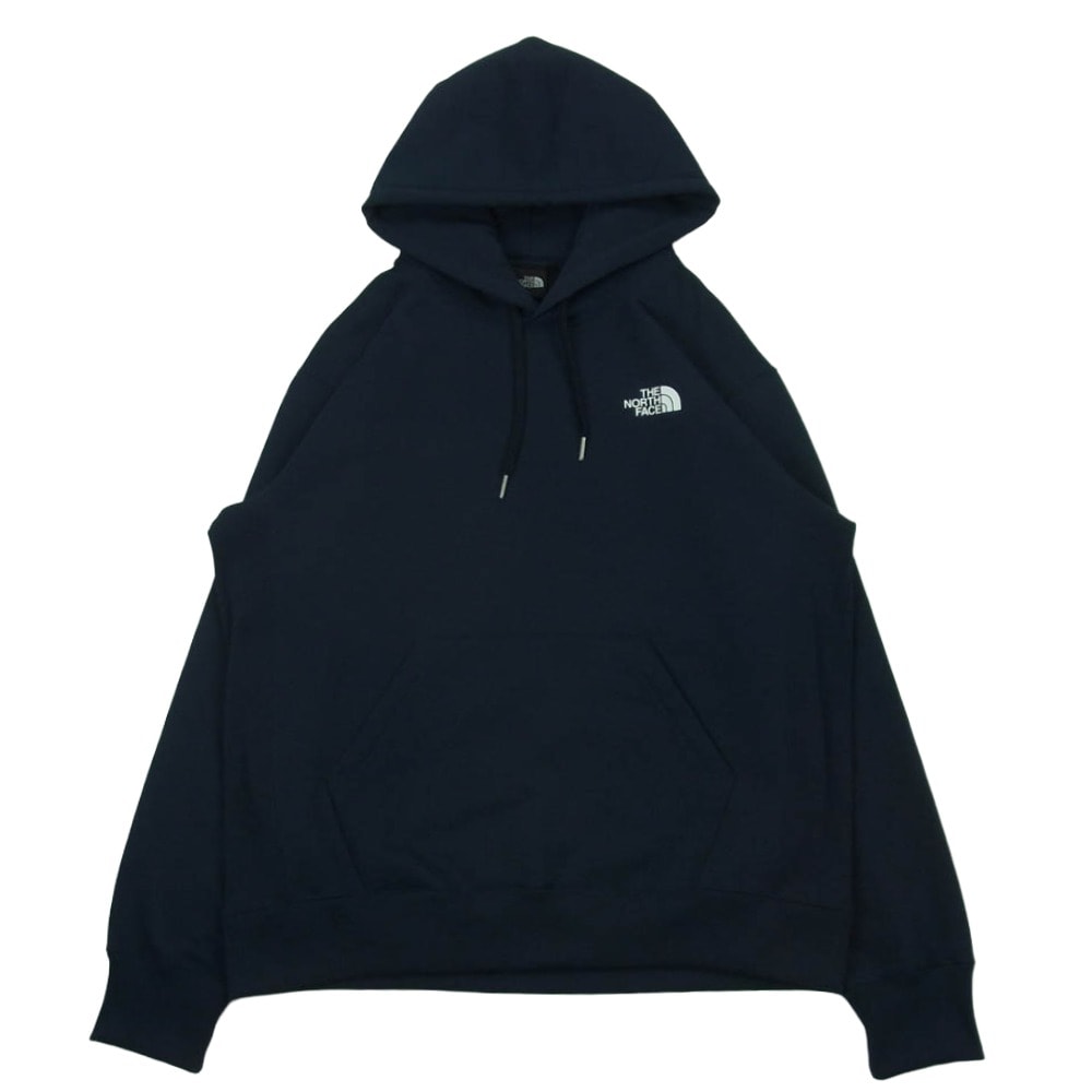 THE NORTH FACE ノースフェイス NT62348 バックスクエアロゴフーディー プルオーバー パーカー ダークネイビー系 XL【中古】